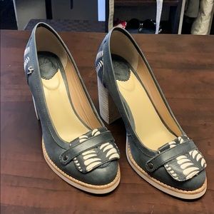 Leather shoes.
